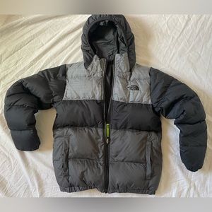 Boys North Face Reversible CHIMBO Full Zip Hooded Jacket Grey M 10/12